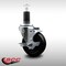 Service Caster 4'' SS Soft Rubber Swivel 1-1/4'' Expanding Stem Caster with Brake SCC-SSEX20S414-SRS-TLB-114 - alternate 3